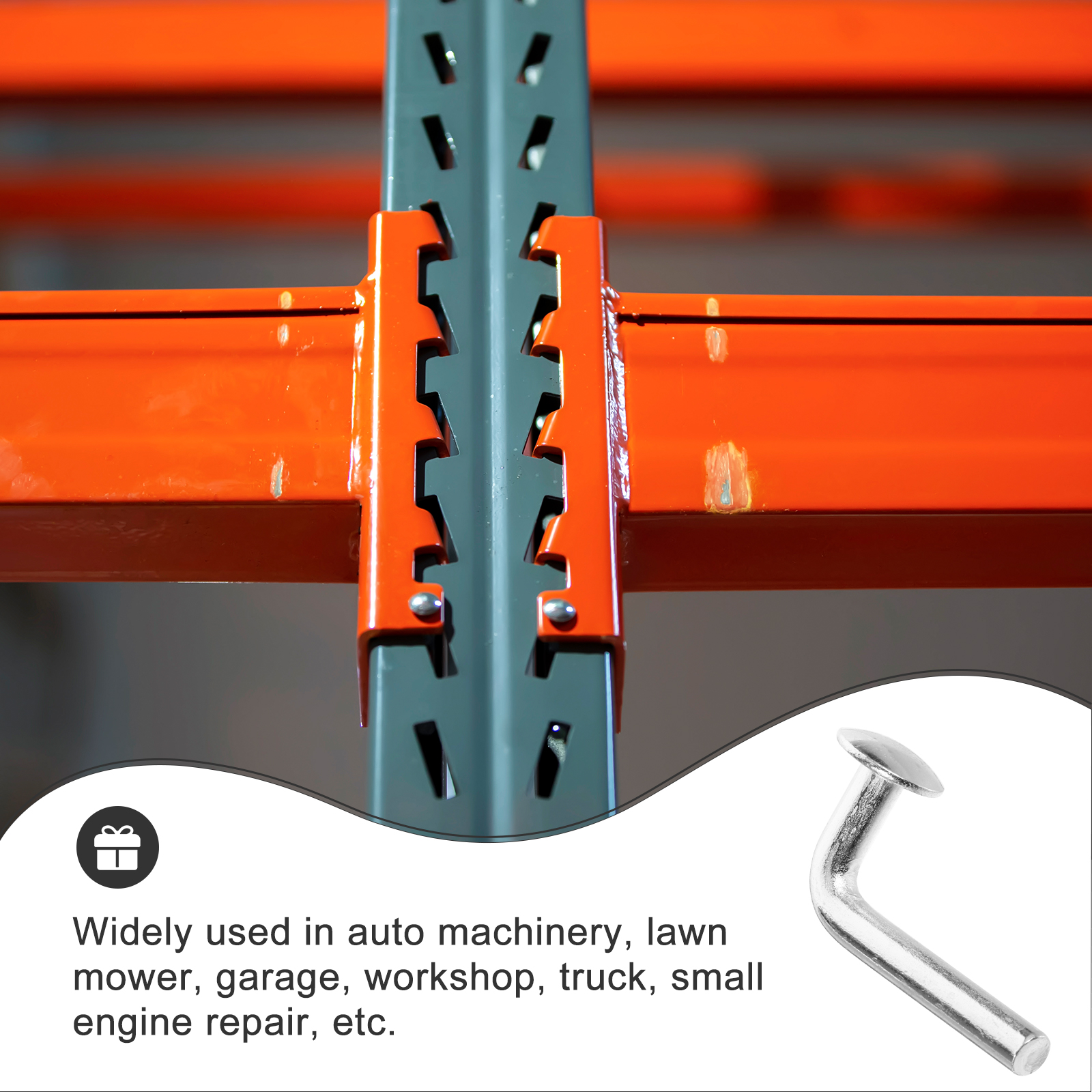 Tray Locker 100 Pcs Pallet Rack Drop Pin Galvanized Trays Heavy Duty Shelving Rugables Anti Rust Racking Safety Clip