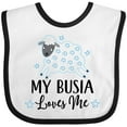 thumbnail image 3 of Inktastic My Busia Loves Me Baby Lamb Boys or Girls Baby Bib, 3 of 4