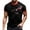 Wine, variant on Men's Retro Independence Day Printed T-Shirt, Breathable Cotton Blend for Outdoor Sports and Casual Outings ,Black L