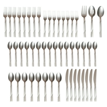Eating Utensils - Cambridge Silversmiths Tessa Sand Flatware Set, 51 Piece