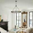 thumbnail image 2 of The Lighting Store Eva 18-light Antique Black Metal Round Chandelier, 2 of 5