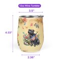 thumbnail image 5 of Pitbull Celebrates Spring and Enjoys a Happy Easter 12oz Stainless Steel Wine Tumbler Insulated Cup with Lid Terrier Dog Lover - 02001, 5 of 5