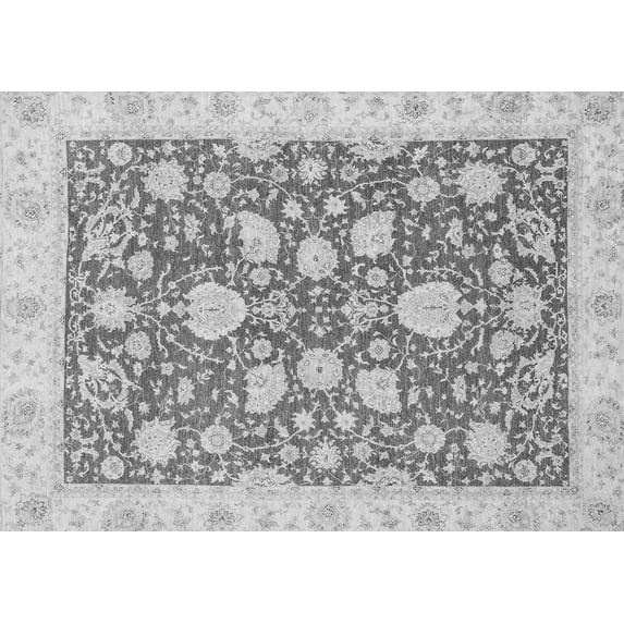 Ahgly Company Indoor Rectangle Oriental Gray Traditional Area Rugs, 5' x 7'