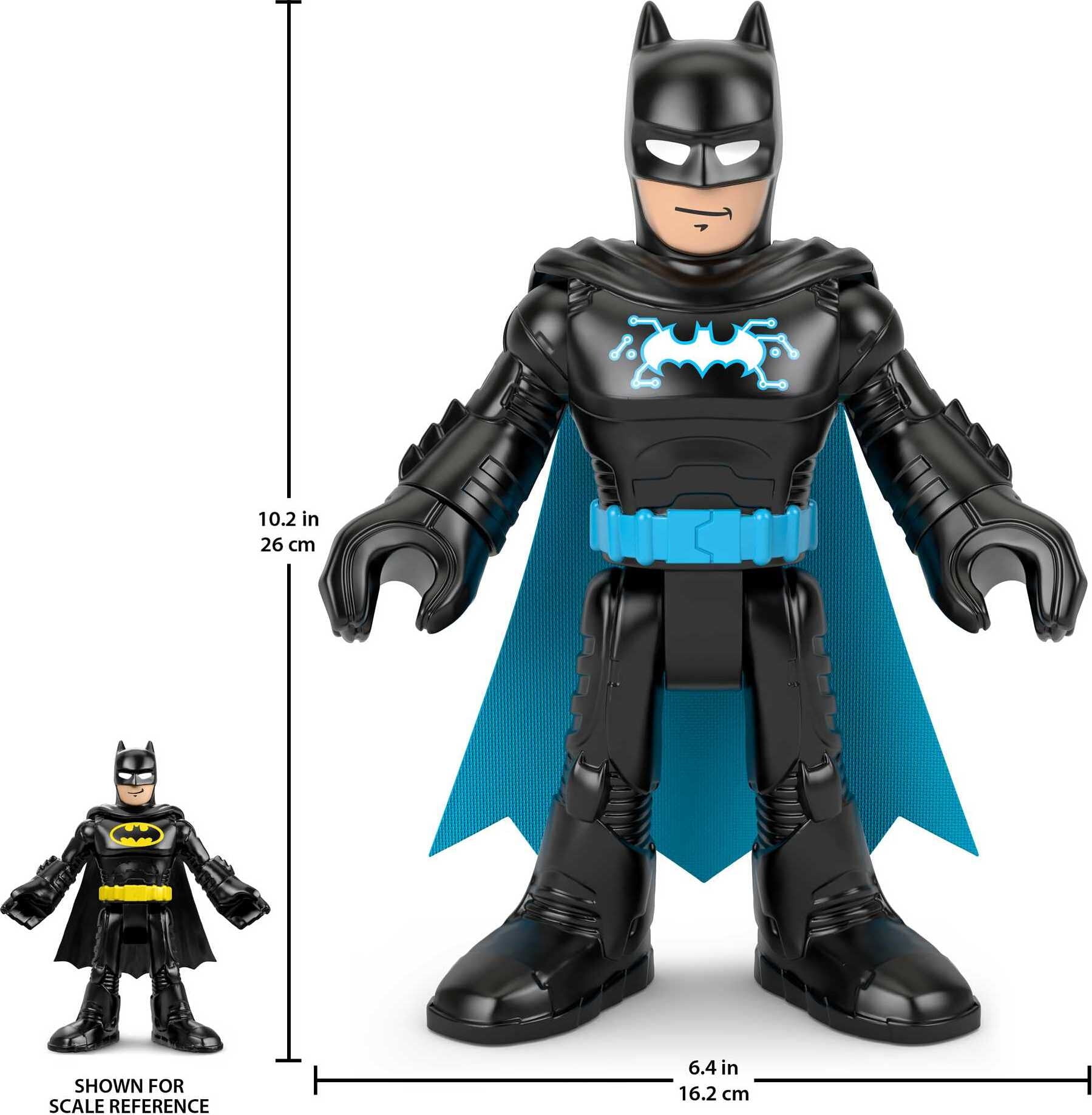 Imaginext DC Super Friends Batman XL 10-Inch Poseable Figure, Bat-Tech Blue  