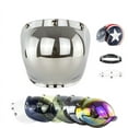 thumbnail image 3 of Retro 3 Snap Sunscreen Sun Shield Visor Bubble Mirro for Motorcycle Helmet Face Lens, 3 of 9
