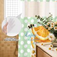 thumbnail image 4 of No Hook Shower Curtain, Orange Slices Daisy Shower Curtains for Bathroom with See Through Top Window, Bee Polka Dot Plaid Sunny Mint Green Waterproof & Washable Bath Curtain 60"x72", 4 of 9