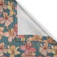 thumbnail image 6 of Ambesonne Floral Valance & Curtain, Graphical Orchid Flowers, 55"x45", Slate Blue Coral Salmon, 6 of 7