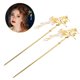 thumbnail image 5 of 2 horquillas para el pelo con flores chinas, perlas Hanfu, borlas, accesorios para el cabello chinos, 5 of 6