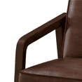 thumbnail image 5 of Renwick 2pcs Mid-Century Modern Upholstered Faux Leather Armchair, Dark Brown, 5 of 8