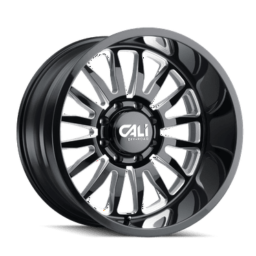 CALI OFF-ROAD SUMMIT-9110 22X12 8X165.1 -51ET 125.2CB GLOSS BLACK/MILLED SPOKES