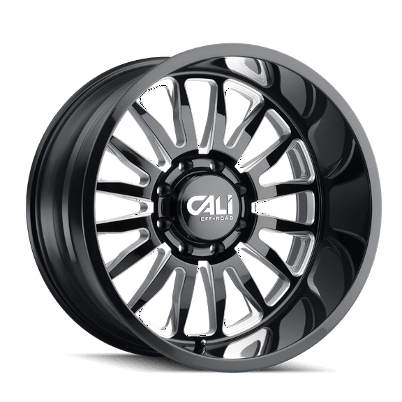 Cali Off-Road Summit-9110 22X12 8X180 -51Et 124.1Cb Gloss Black/Milled Spokes