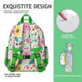 thumbnail image 5 of Durable floral student backpack, spacious and lightweight, water-resistant, multiple pockets, great for school or birthday gifts., 5 of 6