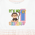 thumbnail image 4 of Inktastic Monkey First Birthday Girls Baby Dress, 4 of 5