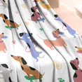 thumbnail image 3 of Dachshund Sport Blanket,Comfortable Soft Flannel Throw Blanket,All Season,Warm Lightweight Blankets for Sofa Bed Couch Living Room Chair,30"x40", 3 of 4