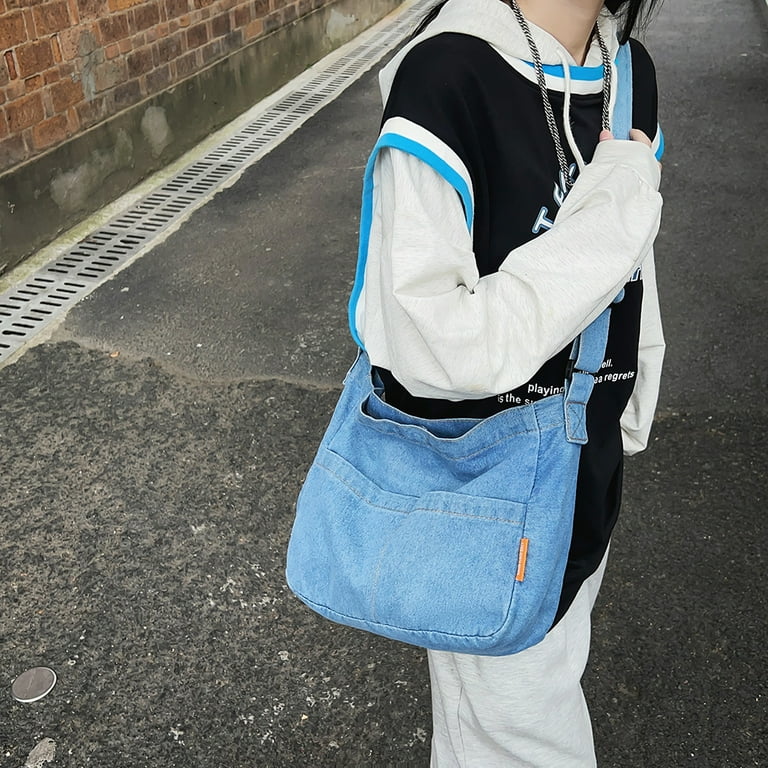 Pale Blue Slouchy Messenger store