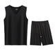 thumbnail image 1 of Conjunto Deportivo de los Hombres, Moda Casual de Color Sólido Cuello en V sin Mangas de Elasticidad Superior para el Desgaste Al Aire Libre, Traje Atlético de Humedad, 1 of 5