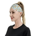 thumbnail image 5 of Cartoon Flower Fox Blue Sports Headband for Women Men, Running Headband Sweat Bands for Cycling, Yoga, Spa, Athleti, Workout - Moisture Wicking Hairband, 5 of 5