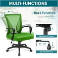thumbnail image 6 of Lacoo Mid-Back Office Desk Chair Ergonomic Mesh Task Chair with Lumbar Support, Green, 6 of 7