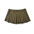 thumbnail image 4 of Pleated Shorts Skirts for Women, With Belt,Side Zipper, Mid Waist, Female Skort,Fashion, 4 of 10