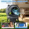 thumbnail image 6 of Self Cleaning Litter Box, 100 L+15L Automatic Cat Litter Box Self Cleaning for Multiple Cats, with Safety Protection, App Control,2 Roll Garbage Bags+Cat Litter Mat, 6 of 13