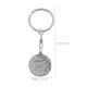 thumbnail image 2 of unbranded Basketball Keychain Silver Stainless Steel Sports Ball Charm Car Ornament Backpack Accessory, 2 of 7