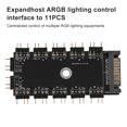 thumbnail image 1 of 3 Pin Splitter, Safe ARGB Lighting Control Copper Docking Station Exquisite  Interface  For Desktop, 1 of 8