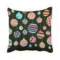 thumbnail image 1 of RYLABLUE Christmas Colorful Bells Stripes Dots Square Decorative Pillow Cover With Hidden Zipper Decor Cushion Two Sides 20x20 inches, 1 of 1
