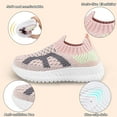 thumbnail image 4 of Baby First-Walking Shoes 1-4 Years Kid Shoes Trainers Toddler Infant Boys Girls Soft Sole Non Slip Cotton Canvas Mesh Breathable Lightweight TPR Material Slip-on Sneakers Outdoor, 4 of 6