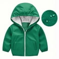 thumbnail image 5 of Gifts for Boys Horkkom Toddler Rain Jacket Boys Girls Waterproof Zip up Hoodie Solid Color Rain Coats with Pockets 4 Years, 5 of 8