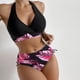 thumbnail image 2 of Conjunto de bikini sólido de contraste de pecho alto cómodo para mujer Conjuntos de traje de baño sólidos OAVQHLG3B Store lin121212, 2 of 4