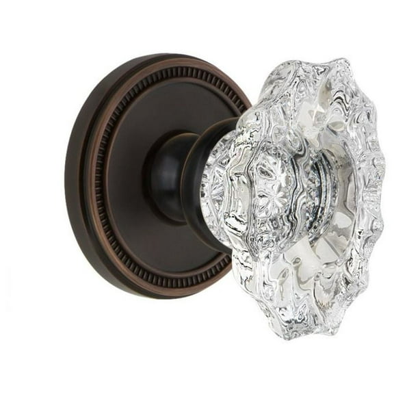 Grandeur Solbia_Sd_Na Soleil Solid Brass Rose Single Dummy Door Knob - Bronze
