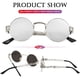 thumbnail image 5 of Gafas de Sol Redondas Steampunk AIEYEZO Plata/ Lentes de Espejo Plateados, 5 of 6