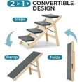 Wood Pet Stairs/Pet Steps for All Dogs and Cats 2in1 Foldable