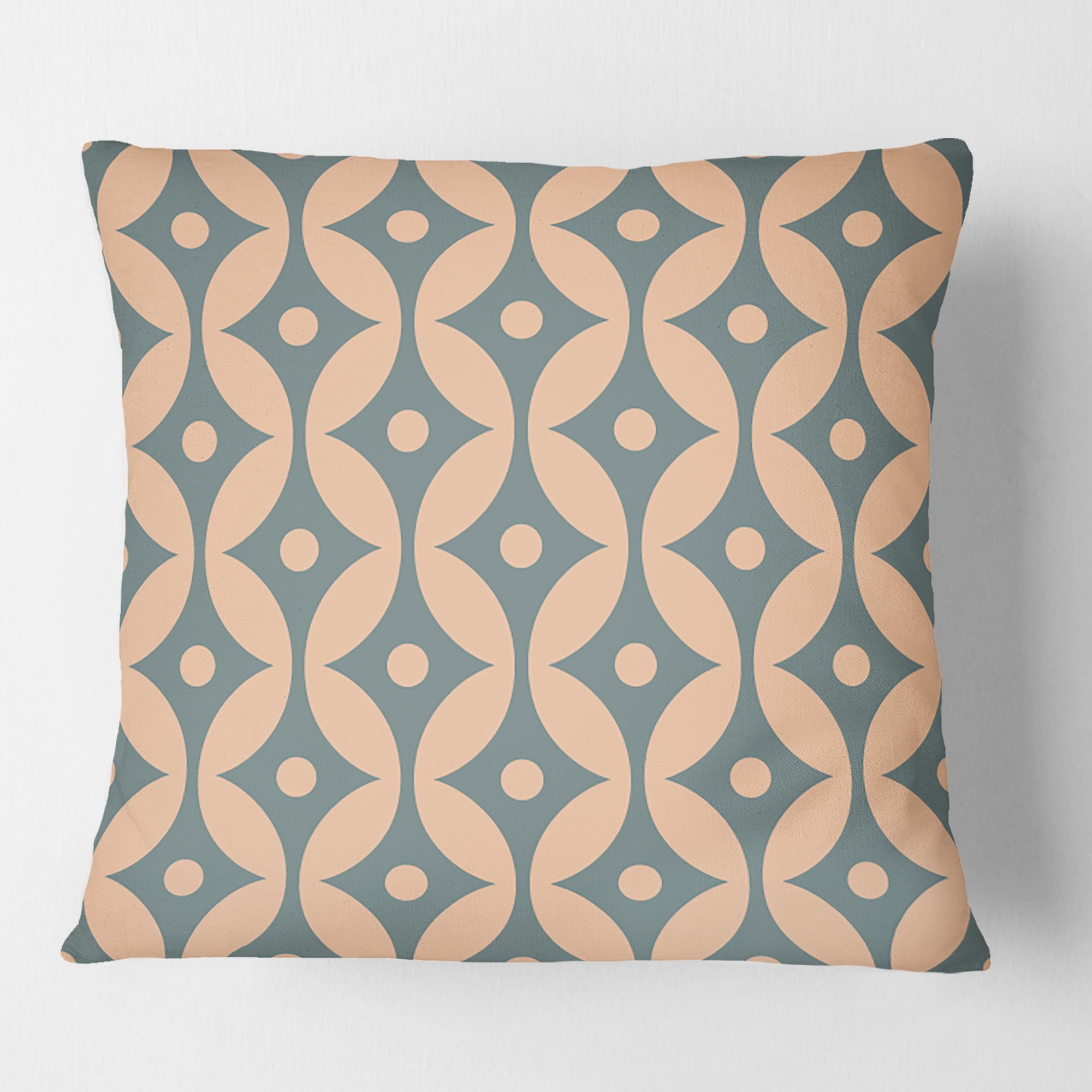 Designart Retro Pattern Abstract Design IV' Mid-Century Modern Throw Pillow - 18x18