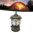 thumbnail image 1 of LED Vintage Lantern, 2000mAh Vintage Style Waterproof Tent Light Portable LED Emergency Light For Camping Hiking Hanging Tent Light With Hook Easy To Use Retro Camping Lantern, 1 of 8