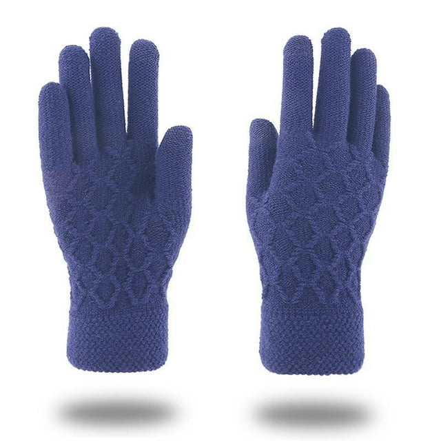 Roncen Unisex Winter Gloves, Soft Warm Fleece Lined with Knit Cuff for Texting & Outdoor Activities