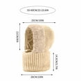 thumbnail image 3 of DAMAI Women's One Piece Knitted Beanie Hat Fleece Lined Winter Scarf Mask Set Windproof Hooded Balaclava 3 in 1 Beanie Hat with Scarf and Mask, 3 of 9