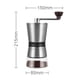thumbnail image 3 of Molinillo de Café Manual estilos rebaba cónica de acero inoxidable rebaba de cerámica molinillo para expreso portátil para café por goteo cerveza fría, 3 of 5