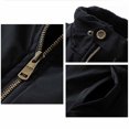 thumbnail image 5 of Winter Jackets for Men Vintage Warm Loose Casual Bomber Jacket Long Sleeve Stand Collar Zip Up Outerwear Coat with Pockets Fashion Outwear, 5 of 6