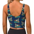 thumbnail image 3 of Lsque Skateboard Rides Cartoon Lobster Printed Women'S Sports Bra, Compression, Moisture Wicking, High-Impact Sports Bra For Women,Supportive sports bra-XX-Large, 3 of 9