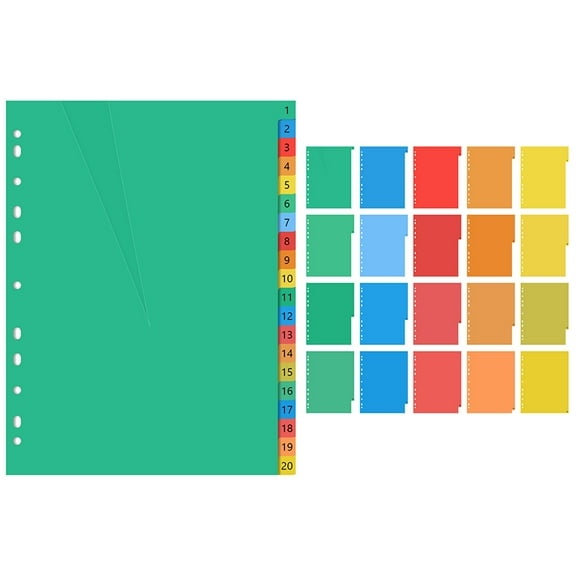 40 Pcs Spiral Notebook Campus Index Page Slip Hardcover Dividers Binder