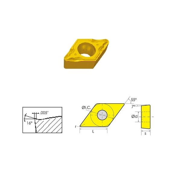 Hhip DCMT 32.51-EM  Coated Carbide Insert 6004-1031