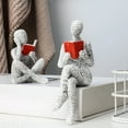 thumbnail image 7 of LAMIRO Figurines Bookshelf Decor Statues Home Decor Reader Sculpture Ornament Desktop Ornament Resin Reading Women Ornament Reading Figure Sculpture Crafts Tabletop Decoration, 7 of 7
