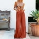 thumbnail image 2 of Pantalones palazzo acampanados Gibobby negros mujer de rayón plisados con cintura elástica y alta L, 2 of 4