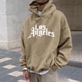 thumbnail image 2 of Lilgiuy Men's Hoodie Letter Printed Pullover Long-sleeved Top Hooded Sweatshirts for Other Activities, 2 of 5