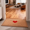 thumbnail image 3 of WMQPNNS Outdoor Door Mat Envelope Heart Shaped Welcome Mat Rubber Backing Red Heart Shaped Welcome Floor Mat Suitable for Indoor and Outdoor Front Door, 3 of 6