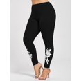 thumbnail image 1 of Leggings de jersey con aplicación de talla grande Rosegal Cubrirlos, 1 of 3