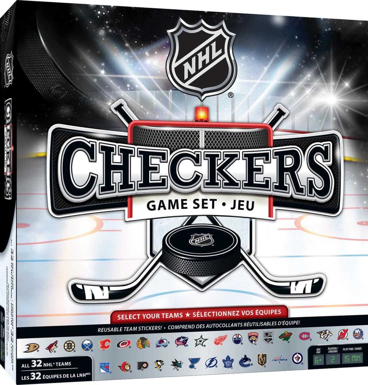 Masterpieces Puzzle Company NHL League Checkers Board Game
