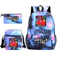 thumbnail image 1 of Three-Pieces Set Of School Bags For Male And Female Students, Campus Pencil Case, Canvas Bags Large-Capacity Backpack, 1 of 3
