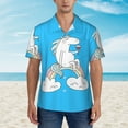 thumbnail image 4 of Fotbe Unicorn And Wine Hawaiian Shirt For Men Unisex Summer Beach Casual Short Sleeve Cotton Linen Button Down Shirts-Large, 4 of 9